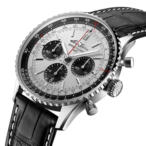 breitling navitimer silver chronograph mens watch|pre owned breitling navitimer uk.